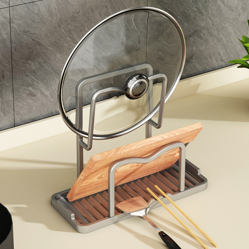 Kitchen Lid Shelf Countertop Placement Instrumental holder Pan Spade Rack Home containing shelving Lid God Instrumental Bracket-Taobao