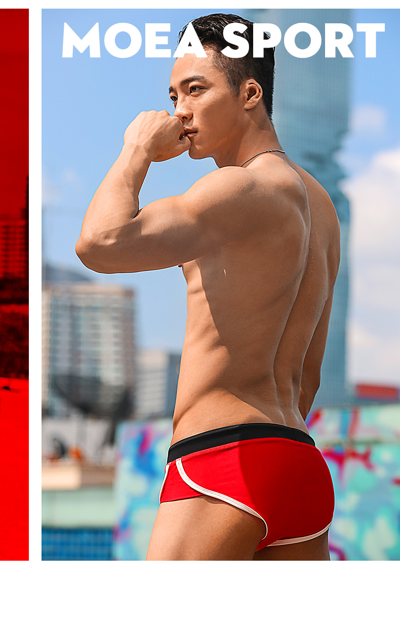 Ink Cube Đồ bơi nam Tam giác eo thấp Sexy Kích thích nam Tide Loose Beach Đồ bơi người lớn Áo tắm quần bơi speedo nam