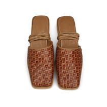 Clear cabin no back to no change RMB148  Baotou Half slippers Female outwear 2021 Spring Summer Handcrafted Mueller Shoes