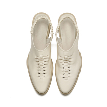 Original design genuine leather Baotou woven breathable sandals women 2022 new 100 hitch flat bottom Roman shoes Summer womens shoes