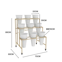 3*3 Золотая полка с 9 белыми бочками
