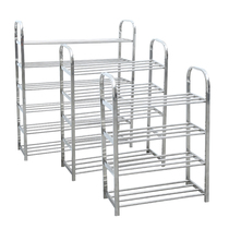 Stainless steel shoe rack thickened combination shoe rack Household shoe rack Simple dormitory storage stainless steel shoe rack economical