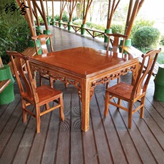 Стол обеденный 实木八仙桌中餐厅仿古餐馆桌椅组合面馆饭店桌子四方桌烧鸡公方桌