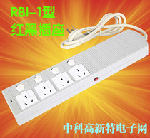  Tianjin Optoelectronics RBI-1 red and black power isolation socket Anti-leakage power filter with confidentiality bureau certificate