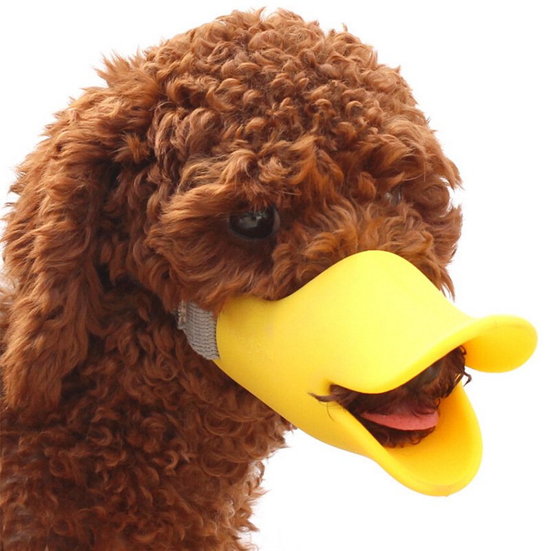Pet dog mouth cover anti-bite comfort soft shaped silicone duckbill sleeve No-grinding mouth anti-pick-proof mouth cover