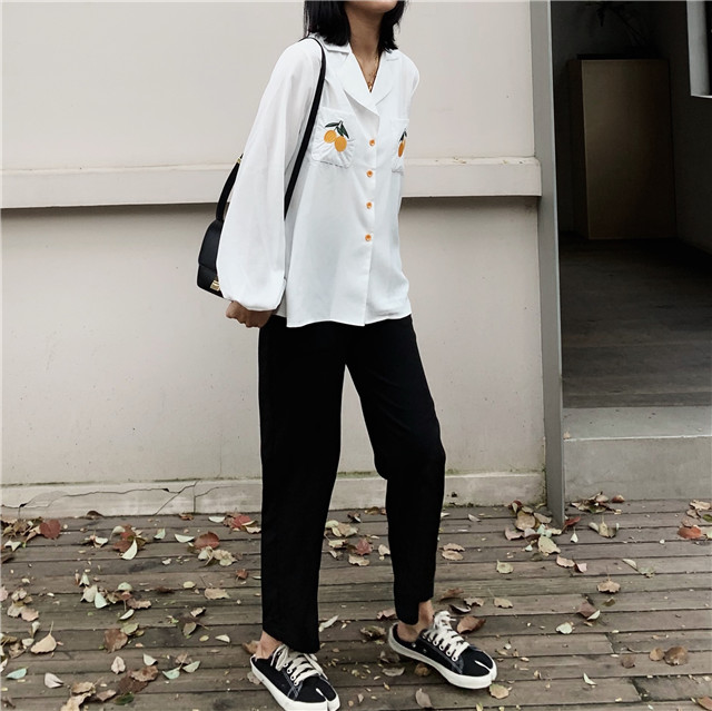 Mùa xuân và mùa hè eo cao thả lỏng quần thẳng ống thuốc lá bình thường phù hợp với quần nữ chân chín quần học sinh quần harem phụ nữ - Quần Harem quần áo thể thao nữ