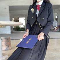 Basic ultra-long milk skirt small full set JK uniform skirt Orthodox black thick blue spring and autumn suit 80 skirt