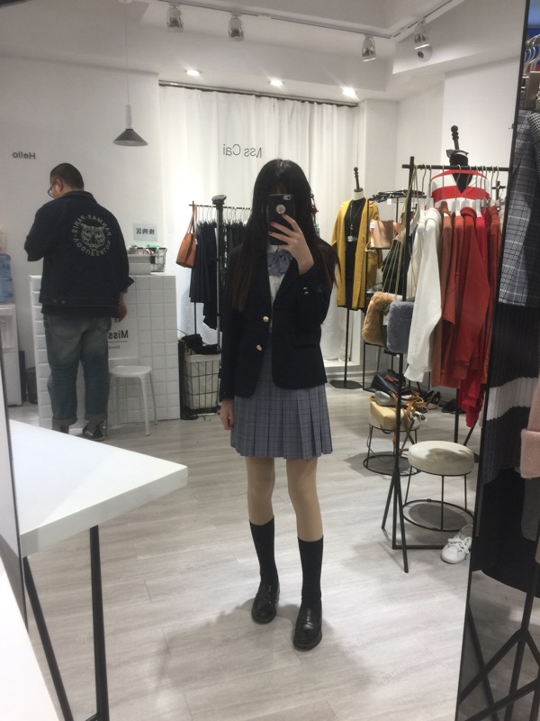 Đồng phục jk chính thống của Nhật Bản phù hợp với phụ nữ váy phù hợp với mùa xuân và mùa thu Đồng phục sinh viên màu xanh Tây Tạng phù hợp với thủy thủ bộ vest nữ