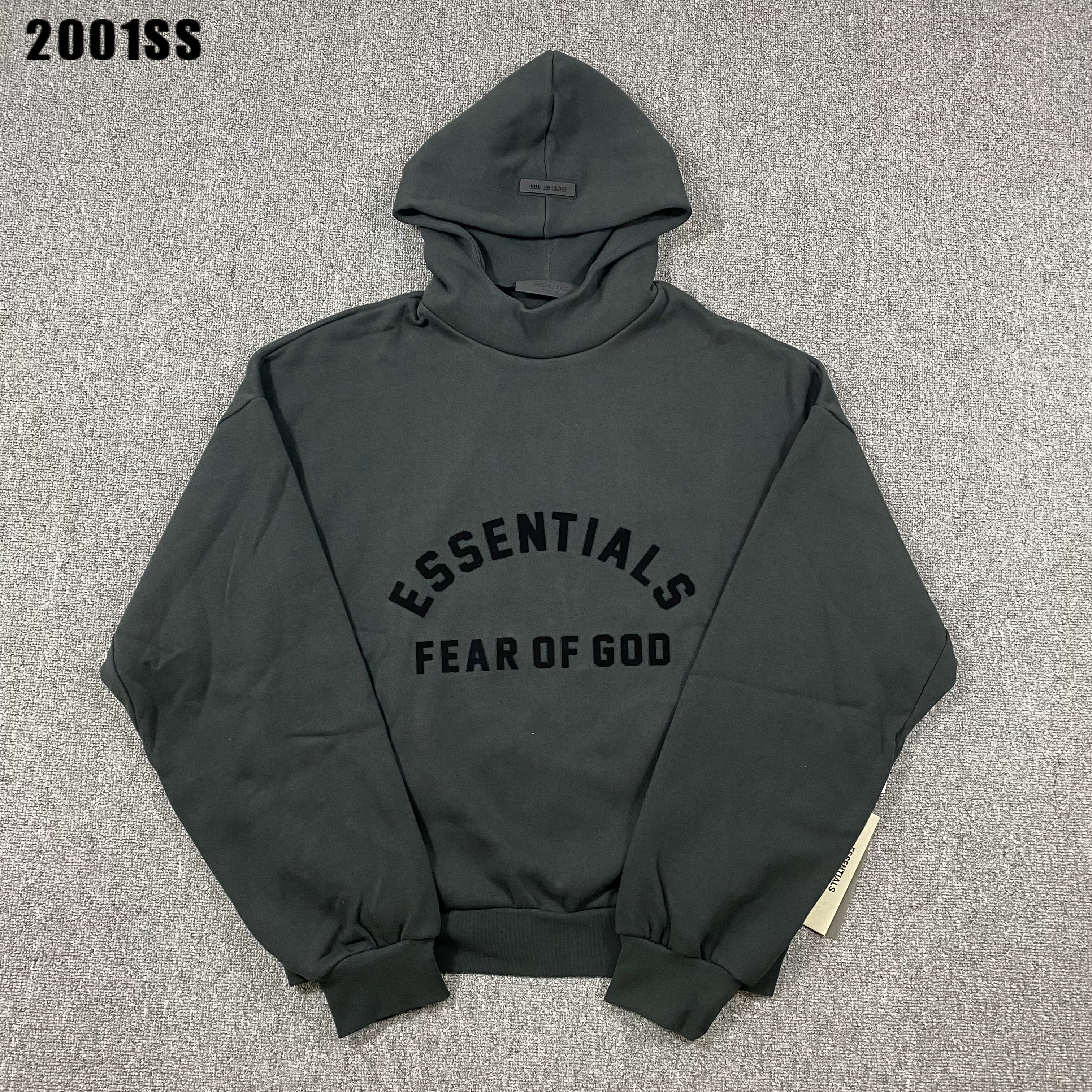 Проверено подлинное Fear of God Fog Essentials 23 Xuanqing черная шляпа толстовки для мужчин и женщин