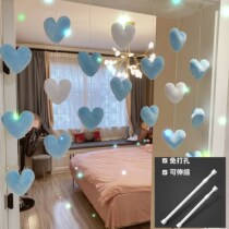 Home Love Door Curtain Xiaohongshu Popular Girl Door Curtain Hanging Curtain Decoration High-Looking No-Punch Love Door Curtain Heart