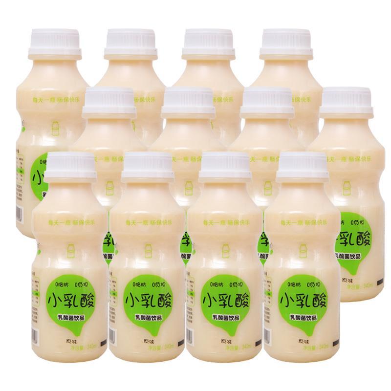 旭农小乳酸340mlx12瓶乳酸菌饮品学生儿童酸奶胃动力原味饮料整箱