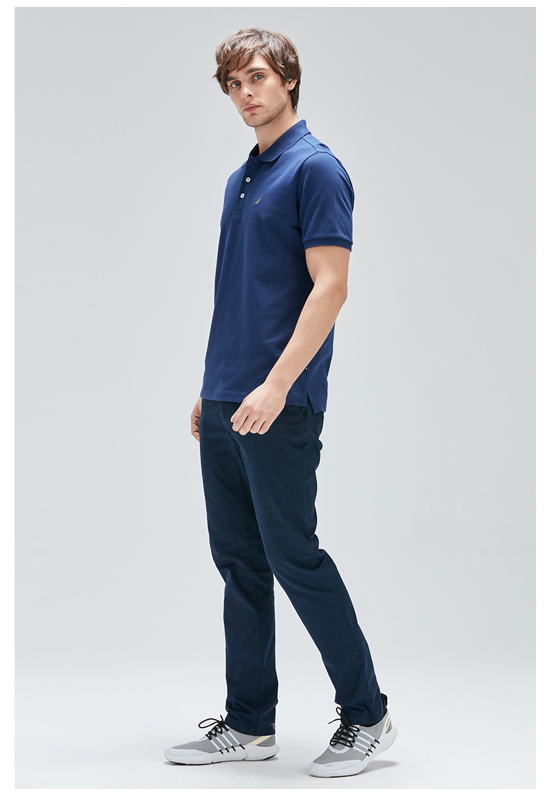 美国 NAUTICA 诺帝卡 男士网眼珠地棉Polo衫 图6
