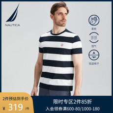 Футболка мужская nautica/诺帝卡男装2021夏季纯棉珠地短袖圆领t恤vm1274 NAUTICA/2021