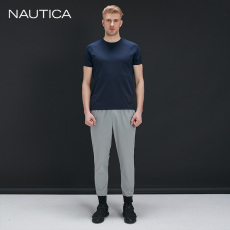 Футболка мужская nautica/诺帝卡男装2020春夏黑帆系列拼接短袖圆领t恤vc02634nv NAUTICA/2020