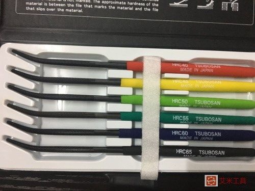 Japanese jug three TSUBOSAN hardness determination filing knife hardness detection file HRC 40-65 degrees 6 clothes