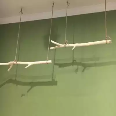 Peeled branches Solid wood anti-corrosion bold wall hangers Clothing store retro decoration coffee shop partition