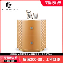 Italian bedside table Simple light luxury post-modern rock board locker Net red ins wind bedside storage cabinet customization A09