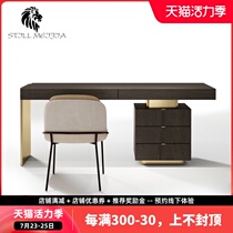 Italian minimalist desk Home simple modern study Office computer desk and chair combination Nordic light luxury writing desk A2