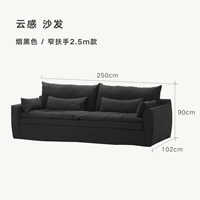 Узкий подлокотник дымчатый черный Модель 2,5м в наличии