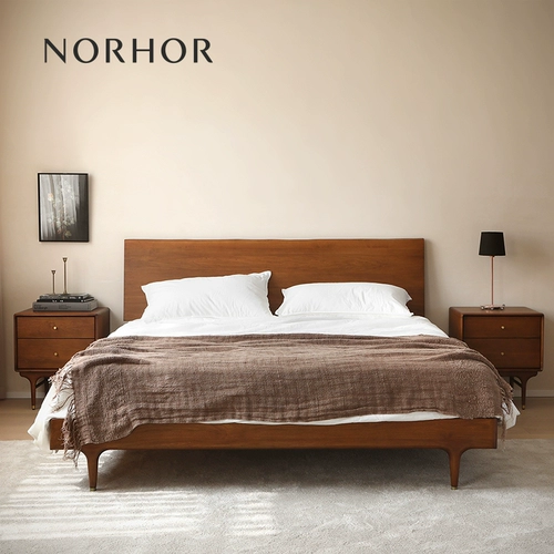 Северная экспрессия/васаби средневековый стиль карамельный цвет McM/E10 Сплошная древесина высокая задница с двумя кроватями ореховое орех