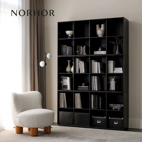 Северный эмодзи сплошной деревянная книжная полка боковой шкаф японского стиля средневекового стиля