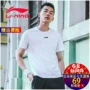 Li Ning áo thun nam tay ngắn màu trắng 2019 mới mùa hè thoáng khí thấm mồ hôi hàng đầu quần áo thể thao áo thun rộng tay - Áo phông thể thao áo ba lỗ the thao