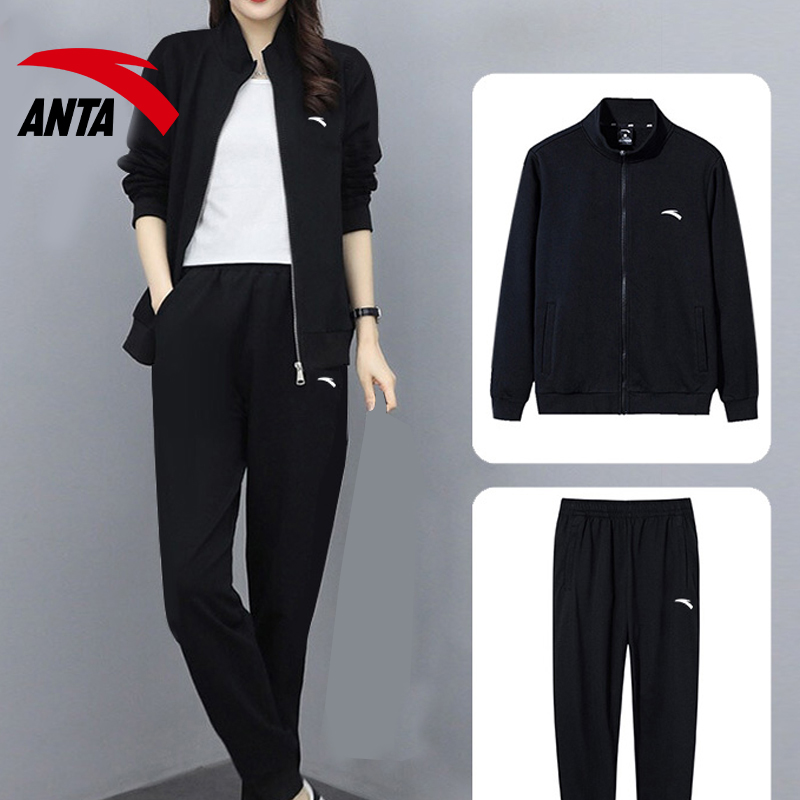 Anta Casual Sportswear Suit Women's Spring Autumn Season 2022 New Fashion Big Size Coat Loose two sets of women