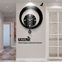 Modern simple fashion decorative household watch Atmospheric Nordic personality watch Wall clock Living room creative clock Quartz clock