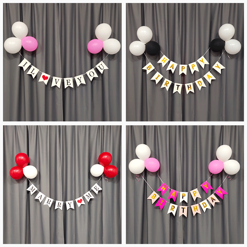 Romantic Birthday Balloon Placement Party Decoration Fish Tails Phnom Penh Christmas Party Bar Dress Up with Banner Supplies