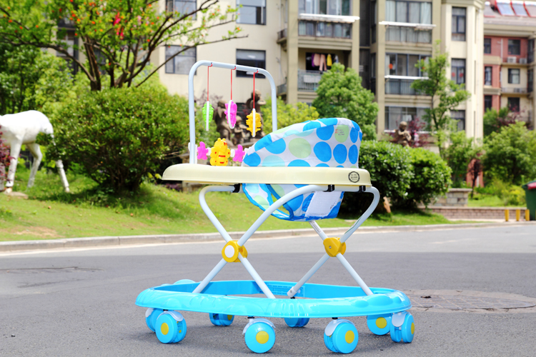 Walker 6 7-18 tháng bé sơ sinh baby boy girl child anti-rollover đa chức năng tay đẩy có thể ngồi