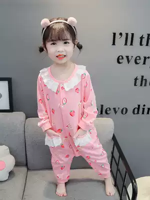 Baby Sleeping Bag Spring and Autumn Thin Cotton Four Seasons General Children's Home Clothes Baby Split Kick Girls Pajamas