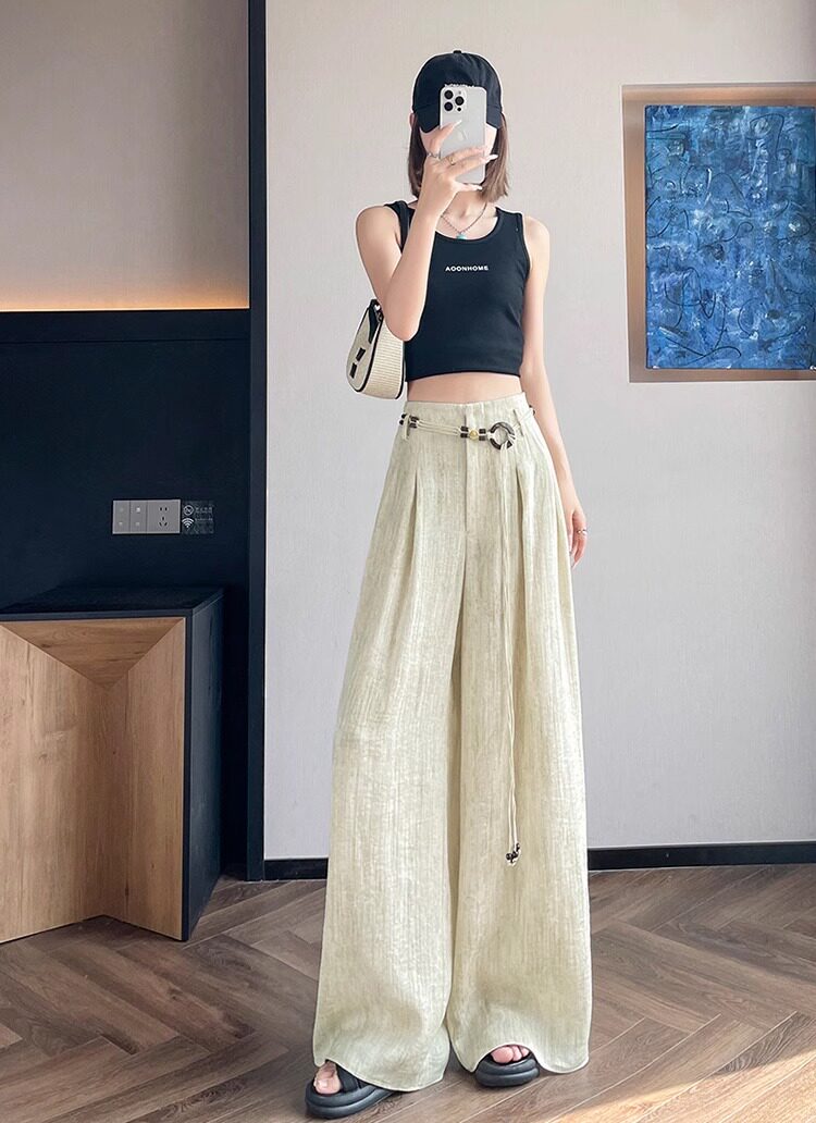 Китайцы одежда наборы 青溪燕君宋汉服夏季扎染刺绣上衣山本裙裤阔腿宋裤禅意新中式套装