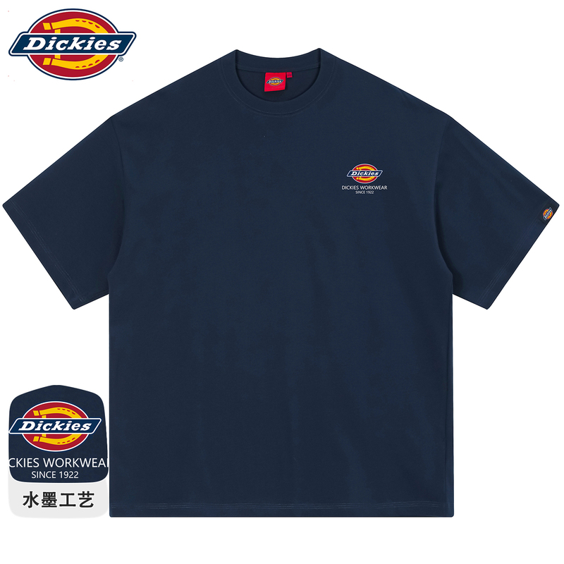 Dickies Official Authentic American-Style Solid Color Couple's Outfit Summer Versatile Loose Printed Round Neck Short-Sleeve T-Shirt for Men Trendy Dickies Official Authentic American-Style Solid Color Couple's Outfit Summer Versatile Loose Printed Round Neck Short-Sleeve T-Shirt for Men Trendy