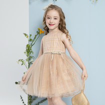 Girls Summer 2022 new foreign air dress Dress Children Dress Fluffy Princess Dress Little Girl Tennis Gown