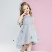 Impression Childhood Girl Dress Dress Summer Dress Children Yarn Dress Butterfly Solid Girl Summer Princess Fluffy Dress Dress