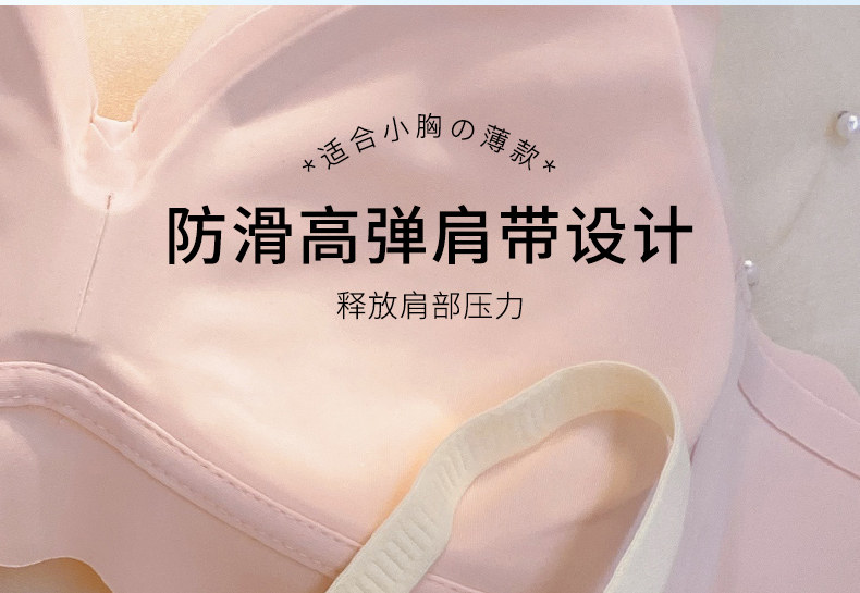 夏季薄款无痕内衣女小胸聚拢新款防下垂收副乳少女文胸罩套装透气详情22