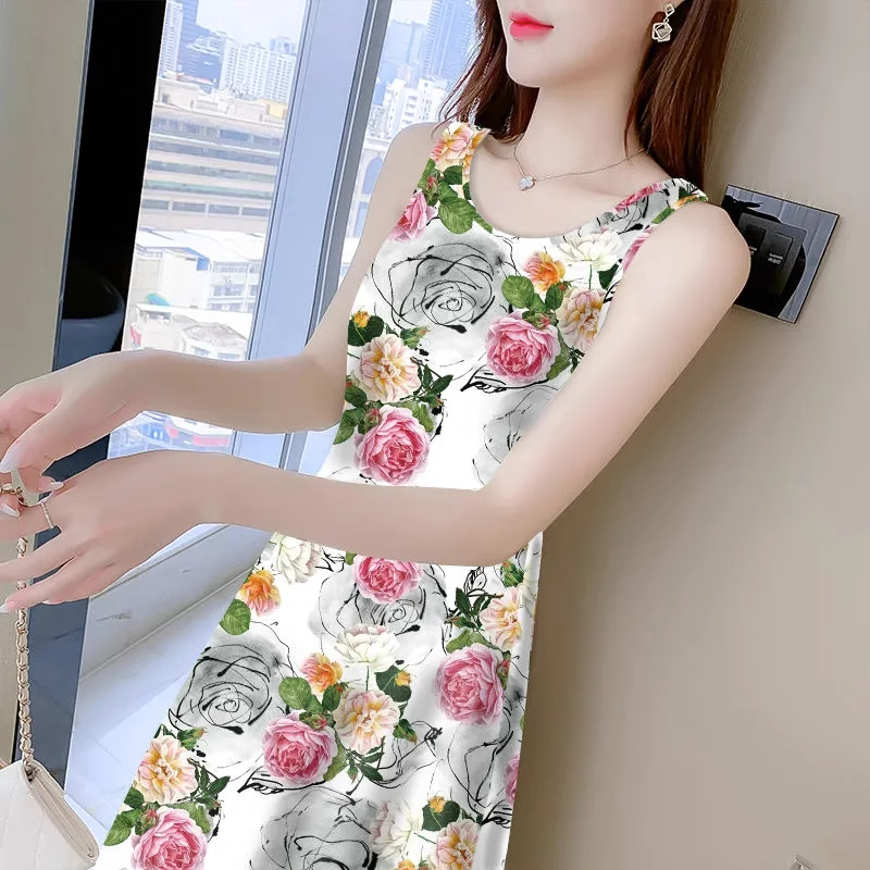Sleeveless Nightgown for Women, Sexy Summer Style 2026, Slim Fit, Ice Silk, Sleeveless Vest Nightdress, Mid-Length, Can Be Worn Outside Sleeveless Nightgown for Women, Sexy Summer Style 2026, Slim Fit, Ice Silk, Sleeveless Vest Nightdress, Mid-Length, Can Be Worn Outside