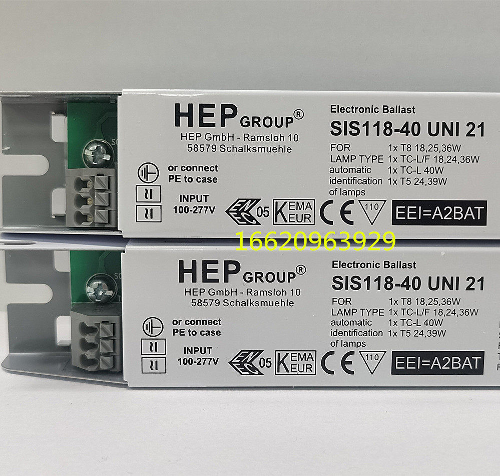 HEP SIS118-40 UNI T8 18W 25W 36W T5 24W 39W wide voltage ballast