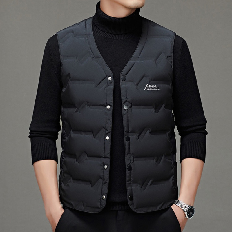 Click Rate: Men's V-Neck 90% White Duck down Vest, Autumn and Winter Warm Sleeveless Jacket Click Rate: Men's V-Neck 90% White Duck down Vest, Autumn and Winter Warm Sleeveless Jacket