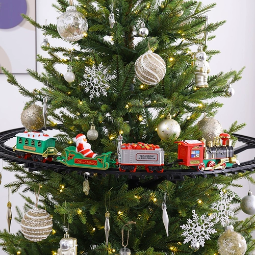 Рождественский электрический поезд, атмосферный декор для домашнего использования