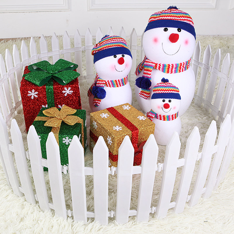 Christmas Christmas tree fence white fence can splice fence plastic fence Christmas decoration white fence