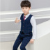 Trẻ em phù hợp với bộ đồ đẹp trai người Anh ba mảnh bộ chàng trai phù hợp với không khí của Hàn Quốc phiên bản của áo giáp váy hoa trẻ mùa xuân. 