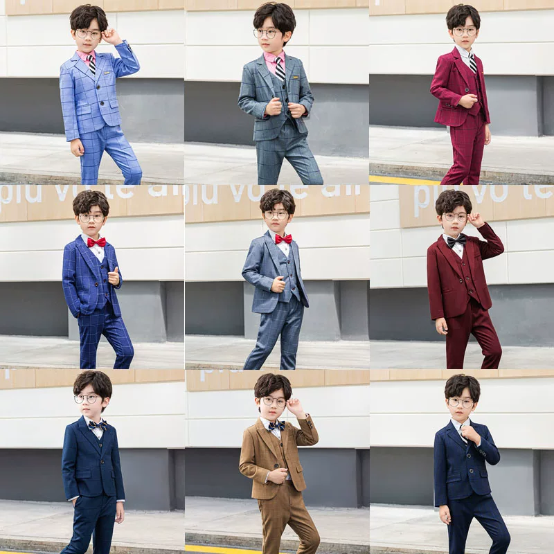Children's classic suit for boys, piano performance costume