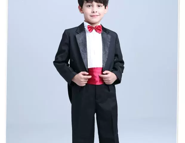 Lilan Duo boy dress hoa girl dress trẻ em phù hợp với tuxedo phù hợp với piano hiệu suất quần áo hiệu suất quần áo trẻ em váy công chúa bé gái cao cấp