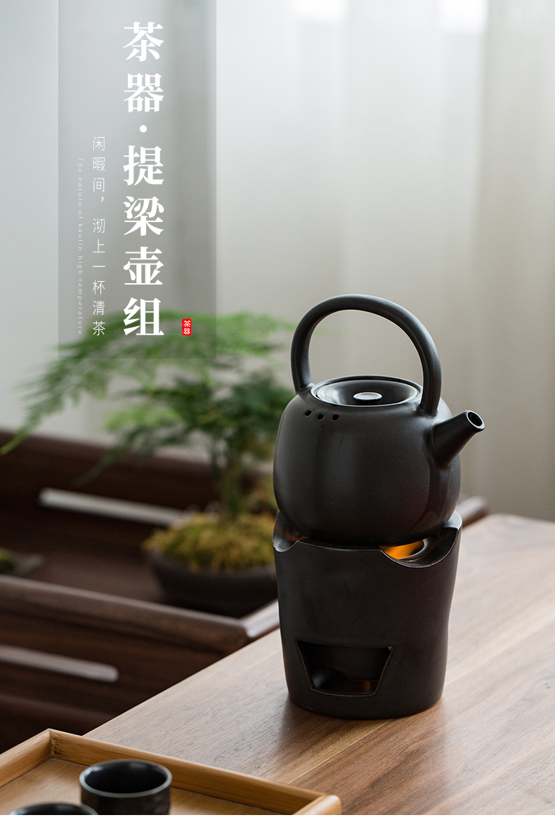 Japanese charcoal'm burning furnace girder pot of large olive charcoal stove fire boil tea tea tea stove ceramic zen kung fu tea set