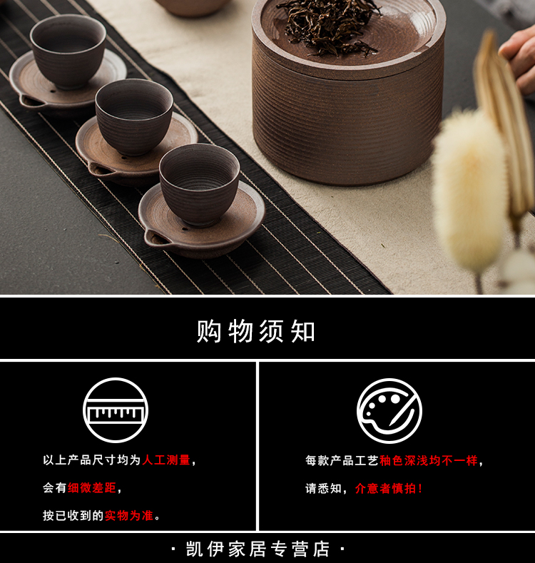 Japanese coarse pottery hand made in hot tea to wash mud rock in hot pot of large cylinder round pot bearing cups to wash to kung fu tea accessories