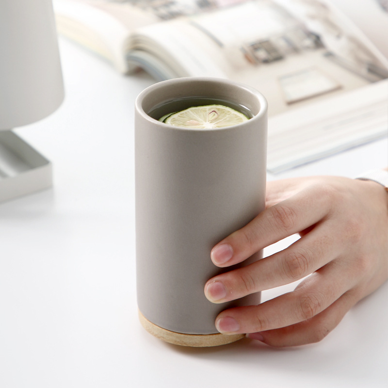 Ceramic drinking cup suit creative household contracted sitting room Nordic water with a cup of cup 6 suit with pallets