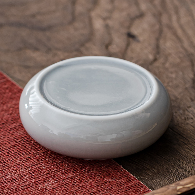 Japanese plant ash lid gasket ceramic lid trays saucer rear cover kung fu tea tea accessories cup mat