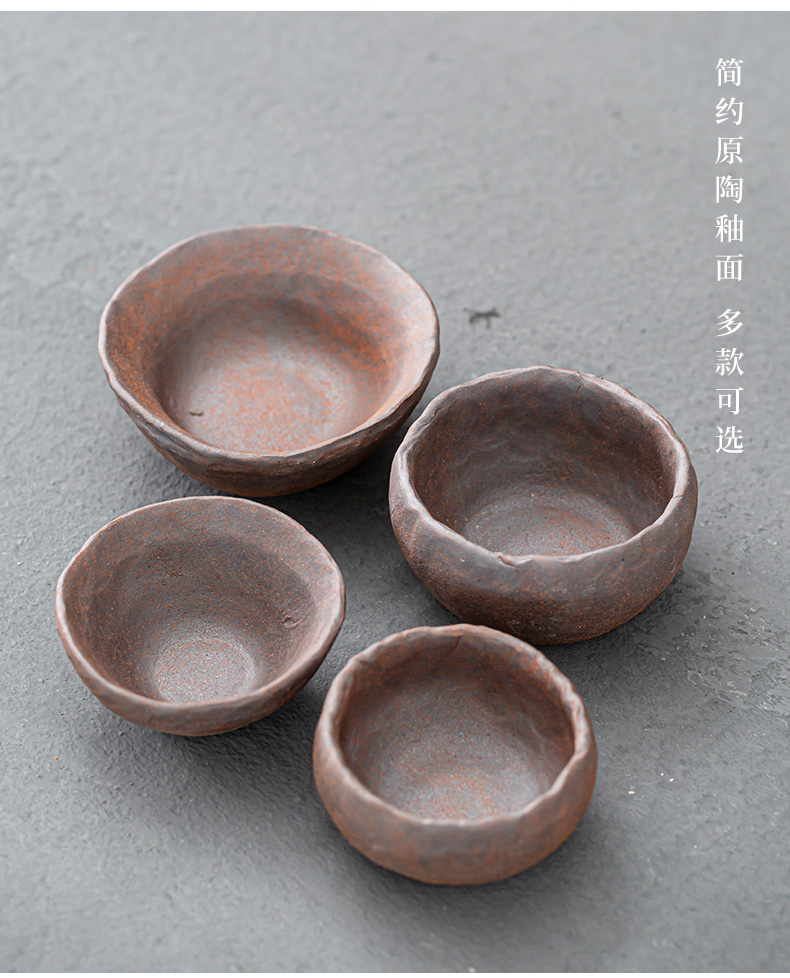 Japanese coarse pottery hand hat to kung fu tea tea cups of tea cups masters cup sample tea cup small bowl