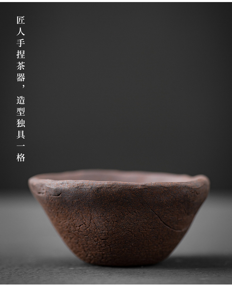 Japanese coarse pottery hand hat to kung fu tea tea cups of tea cups masters cup sample tea cup small bowl